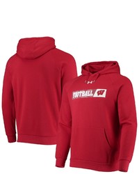 Under Armour Red Wisconsin Badgers 2021 Sideline Football All Day Raglan Pullover Hoodie