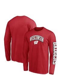 FANATICS Branded Red Wisconsin Badgers Broken Rules Long Sleeve T Shirt At Nordstrom