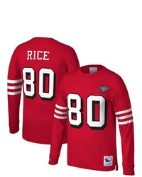 Mitchell & Ness Jerry Rice Scarlet San Francisco 49ers Big Tall Retired Player Name Number Long Sleeve Top At Nordstrom