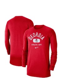 Nike Red Bulldogs Textured Long Sleeve T Shirt At Nordstrom