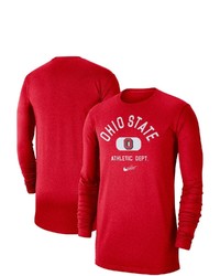 Nike Scarlet Ohio State Buckeyes Textured Long Sleeve T Shirt At Nordstrom