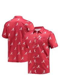 Columbia Crimson Alabama Crimson Tide Super Slack Tide Omni Shade Button Up Shirt