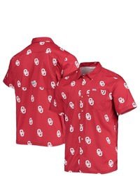 Columbia Crimson Oklahoma Sooners Super Slack Tide Omni Shade Button Up Shirt