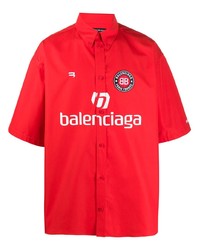 Balenciaga Soccer Print Short Sleeve Shirt
