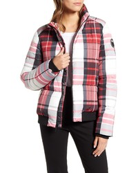 Red and White Puffer Jacket