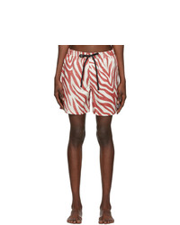 Red and White Swim Shorts