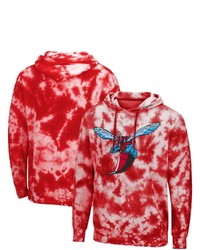 Colosseum Red Delaware State Hornets Tie Dye Pullover Hoodie