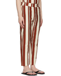 Opening Ceremony Off White Brown Jersey Striped Lounge Pants