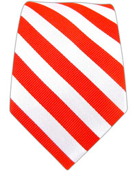 The Tie Bar Twill White Stripe Apple Red