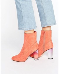 Missguided Clear Block Heel Ankle Boots