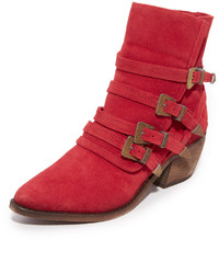 Women's Red Ankle Boots by Free People 