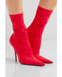 Balenciaga Stretch Jersey Sock Boots Red