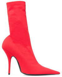 Balenciaga Stretch Jersey Sock Boots Red