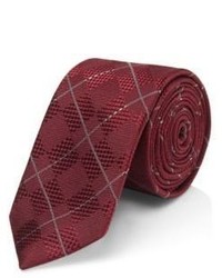 Hugo Boss T Tie 6 Cm Slim Italian Silk Argyle Tie One Size Open Red
