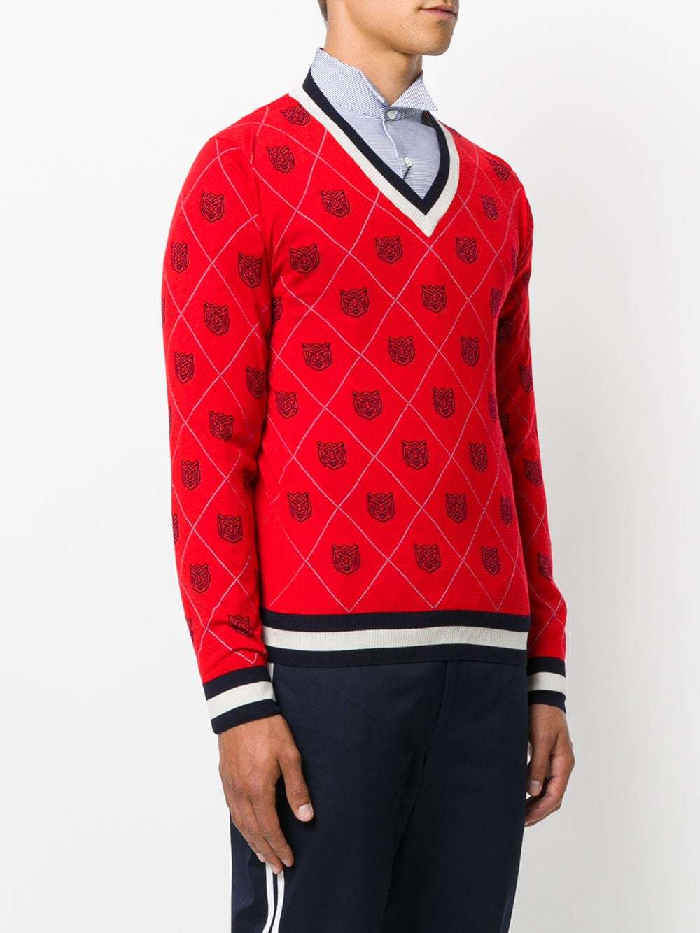 Gucci GG Sleeveless Sweater in Red for Men