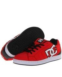 DC Net Skate Shoes Athletic Redblackblack