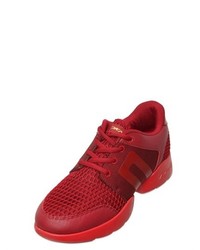 DKNY Pave Mesh Leather Sneakers