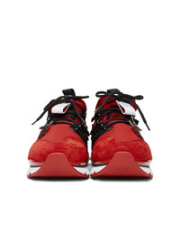 Christian Louboutin Red And Black Red Runner Flat Sneakers