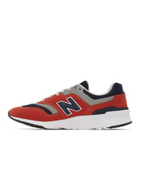 New Balance Red And Navy 997h Sneakers
