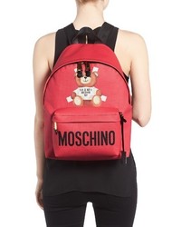 Moschino Large Fantasy Bear Backpack Red