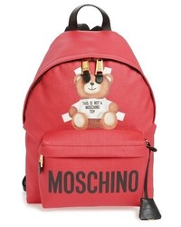 Moschino Large Fantasy Bear Backpack Red