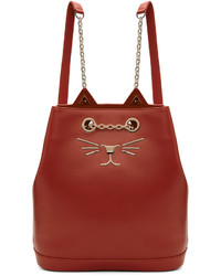 Charlotte Olympia Red Feline Backpack