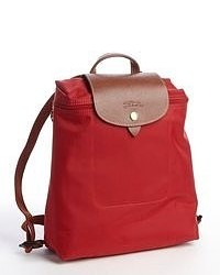 Longchamp Red Nylon Le Pliage Backpack