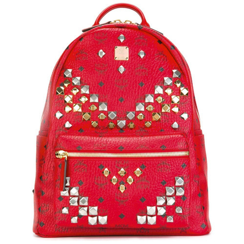 MCM Studded Backpack 1 048 farfetch Lookastic