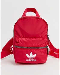 adidas Originals Trefoil Logo Mini Backpack In Red