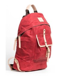 Will Leather Goods Canvas Backpack Red One Size