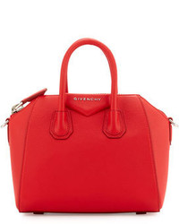 Givenchy Antigona Mini Sugar Satchel Bag Red