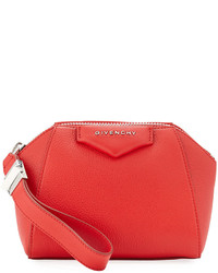 Givenchy Antigona Small Beauty Wristlet Bag Bright Red