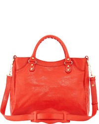 Balenciaga Giant 12 Velo Lambskin Bag Red Orange