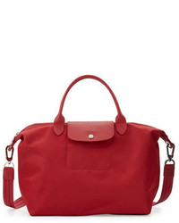 Longchamp Le Pliage No Medium Handbag With Strap Ruby