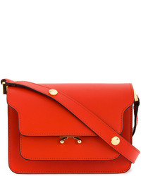 Marni Mini Poppy Red Trunk Shoulder Bag
