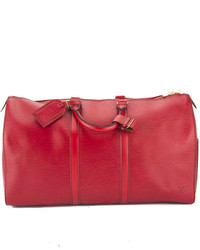 Louis Vuitton Red Epi Keepall 50 Bag