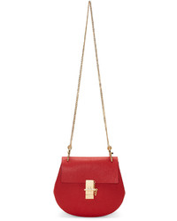 Chloé Red Small Drew Saddle Bag