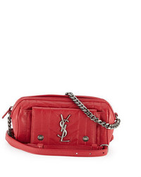 Saint Laurent Rider East West Roll Camera Bag Red