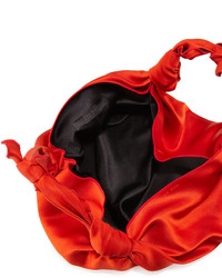 The Row The Ascot Satin Small Hobo Bag Tangerine Red