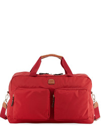 Bric's X Travel Boarding Duffle Bag Red