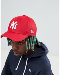 New Era 9forty Ny Adjustable Cap In Red