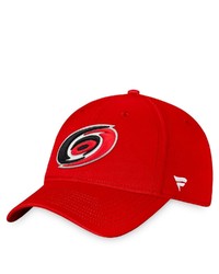 FANATICS Branded Red Carolina Hurricanes Core Primary Logo Flex Hat