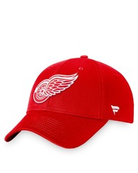 FANATICS Branded Red Detroit Red Wings Core Adjustable Hat