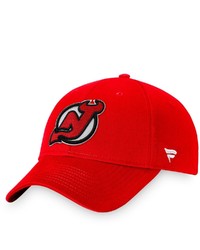FANATICS Branded Red New Jersey Devils Core Adjustable Hat At Nordstrom