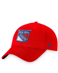 FANATICS Branded Red New York Rangers Core Adjustable Hat