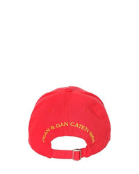DSQUARED2 Brothers Patch Canvas Baseball Hat