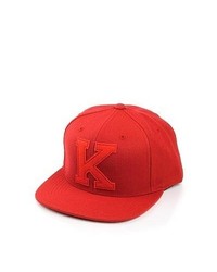 King Apparel Letterman Starter Snapback Cap Red
