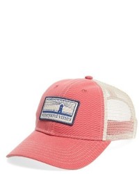 Vineyard Vines Lighthouse Patch Trucker Hat Red
