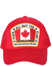 DSQUARED2 Logo Patch Canvas Mesh Trucker Hat