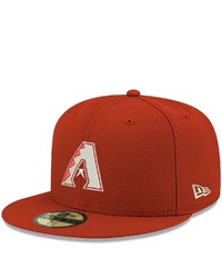 New Era Red Arizona Diamondbacks Logo White 59fifty Fitted Hat At Nordstrom